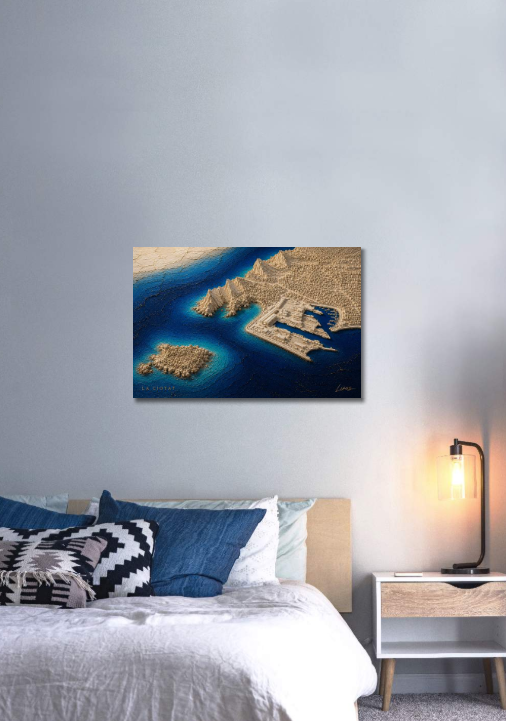 La Ciotat, format signature 80×53cm, dans un intérieur — vue 4
