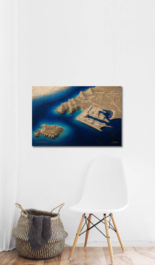La Ciotat, format signature 80×53cm, dans un intérieur — vue 5