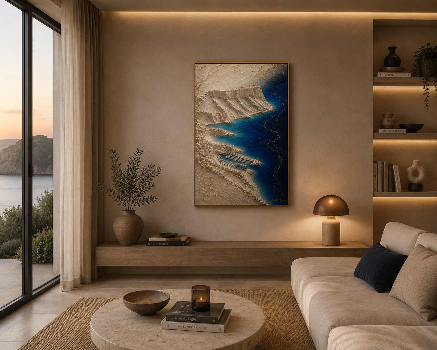 Une œuvre LIAOS dans un intérieur — mise en situation