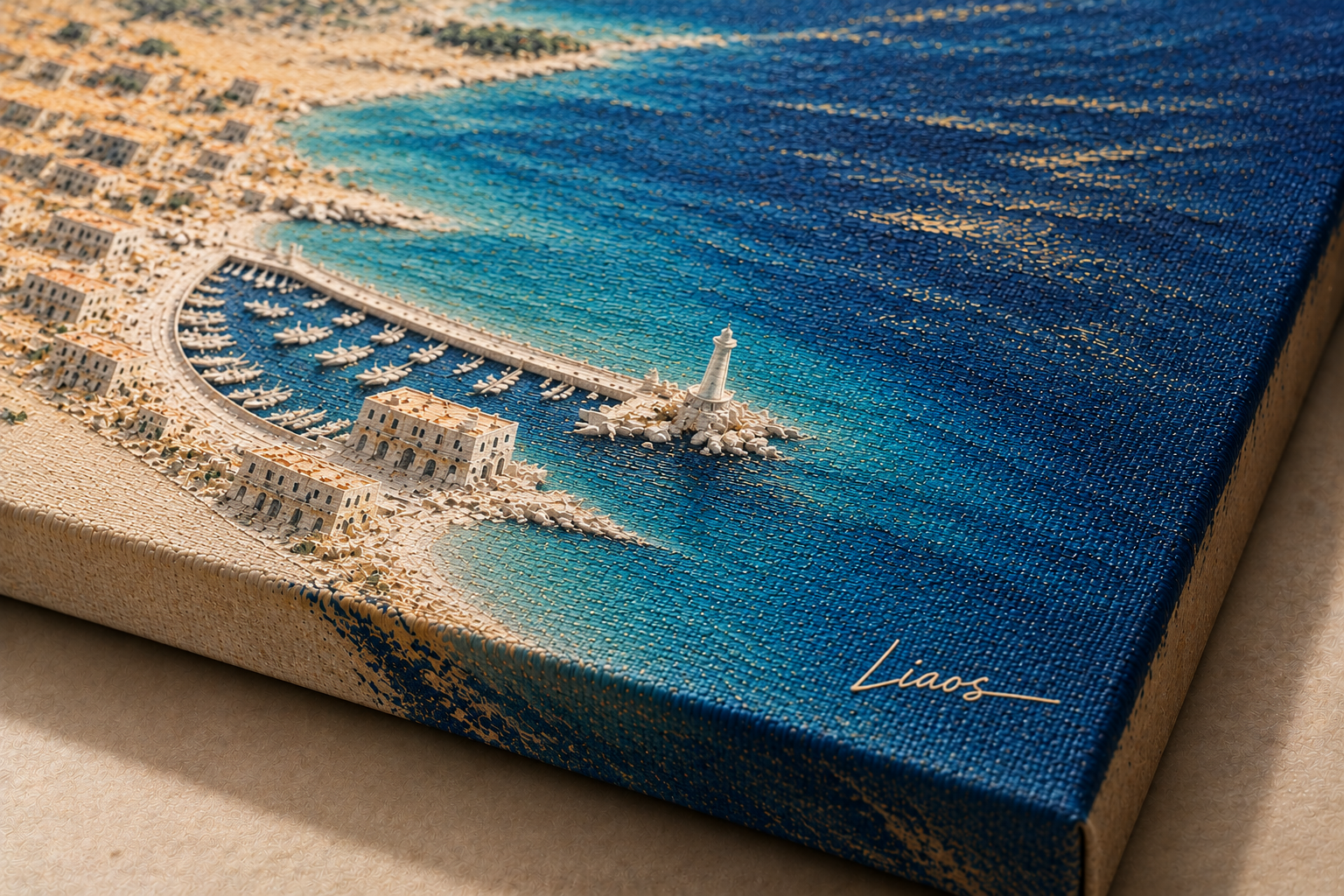 Détail — matière et texture de la toile d'artiste